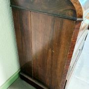 Antique washstand in walnut burl and white marble – 19th century
