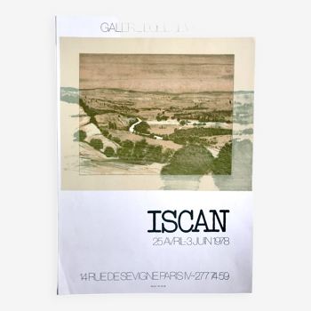 Ferit iscan, galerie l'oeil sévigné, 1978. affiche originale en lithographie