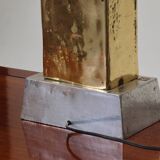 BRUTALIST BRONZE LAMP, DAVID MARSHALL, 1980s