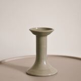 Minimalist cream ceramic candle holder