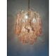 Murano Glass "Spider" Sputnik Chandelier in Pink and White