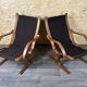 2x 60s 70s Easy Chair Leather Armchairs Westnofa Norway Mid Century
