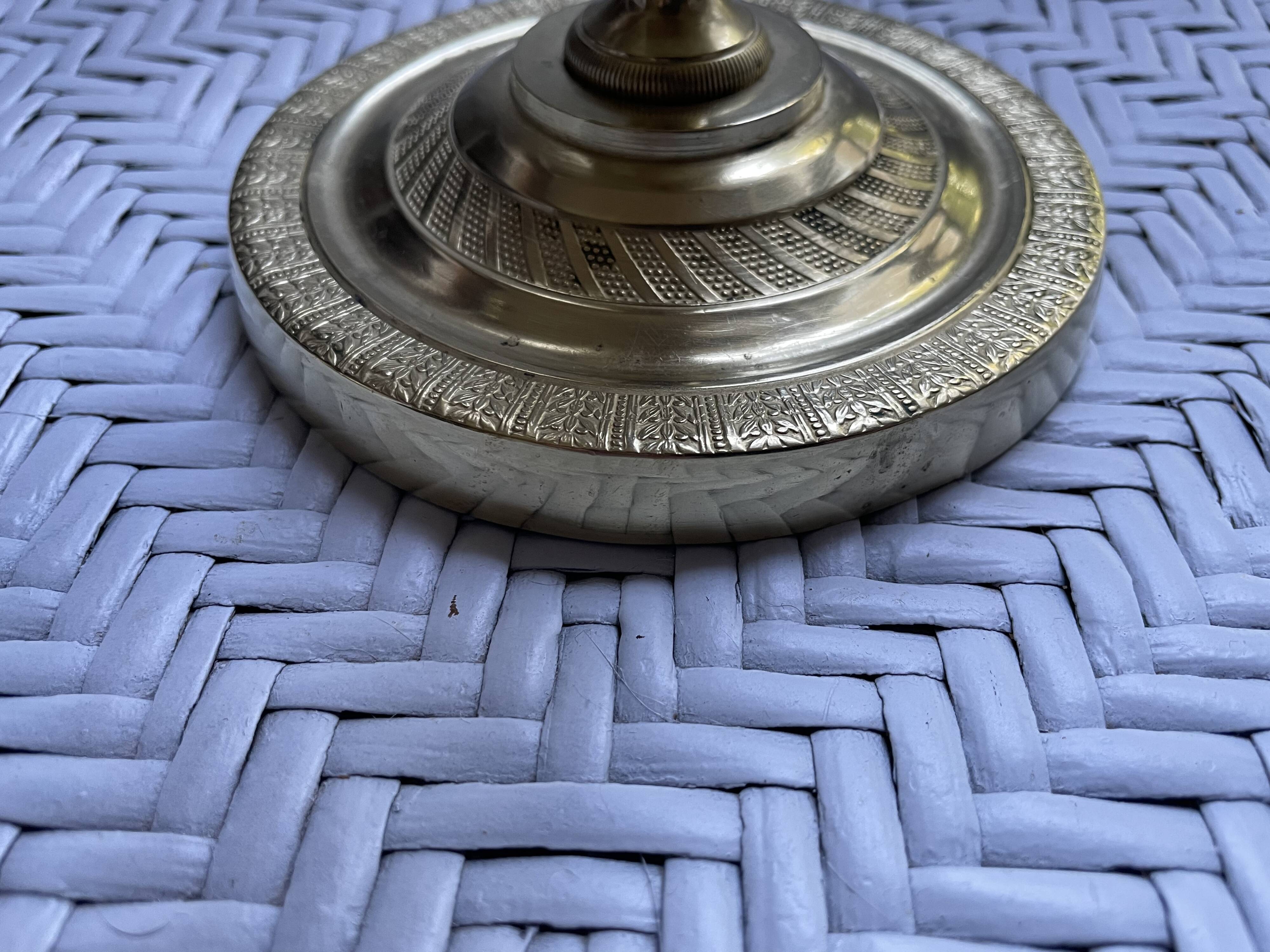 Pair of torch candle holders in chiseled gilded bronze XIXEME