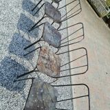 industrial iron chairs x 5