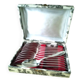 Box of 12 silver-plated coffee spoons 18G