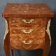 Pair of bedside tables in marquetry, Louis XV style – Mid 20th century