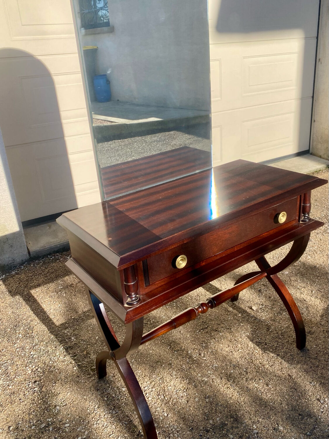 Coiffeuse bois massif style empire traditionnel