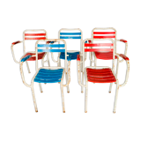 Set of 5 armchairs Tolix T2 50s