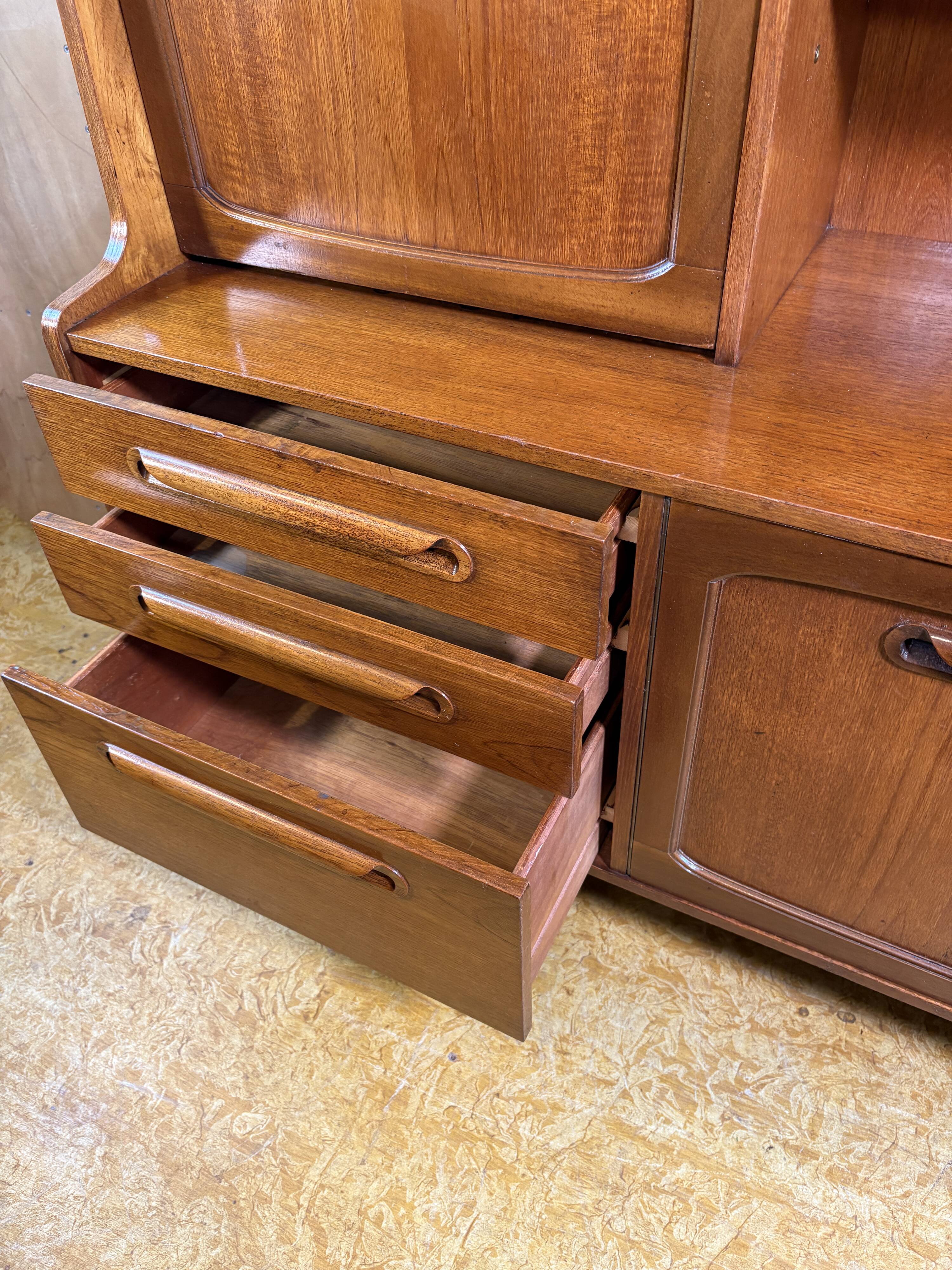Mid-Century Retro Vintage Stonehill Stateroom Teak Highboard  1960 Danish D