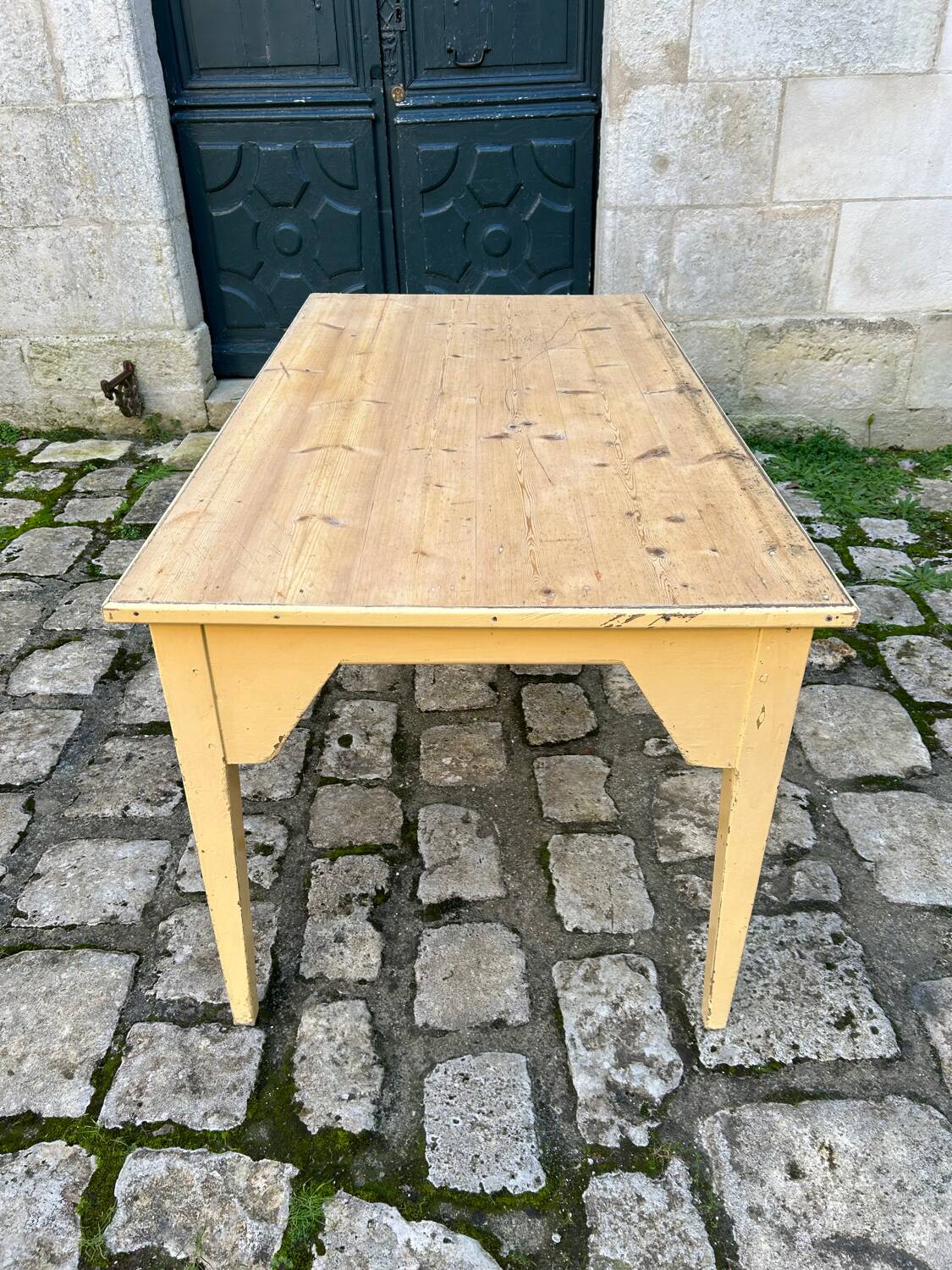 Weathered farm table