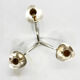 Three-branched plated candlestick, Germany, 1970s