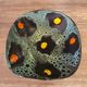 Square shallow dish Vallauris Fat Lava glaze sea foam vintage 1960s