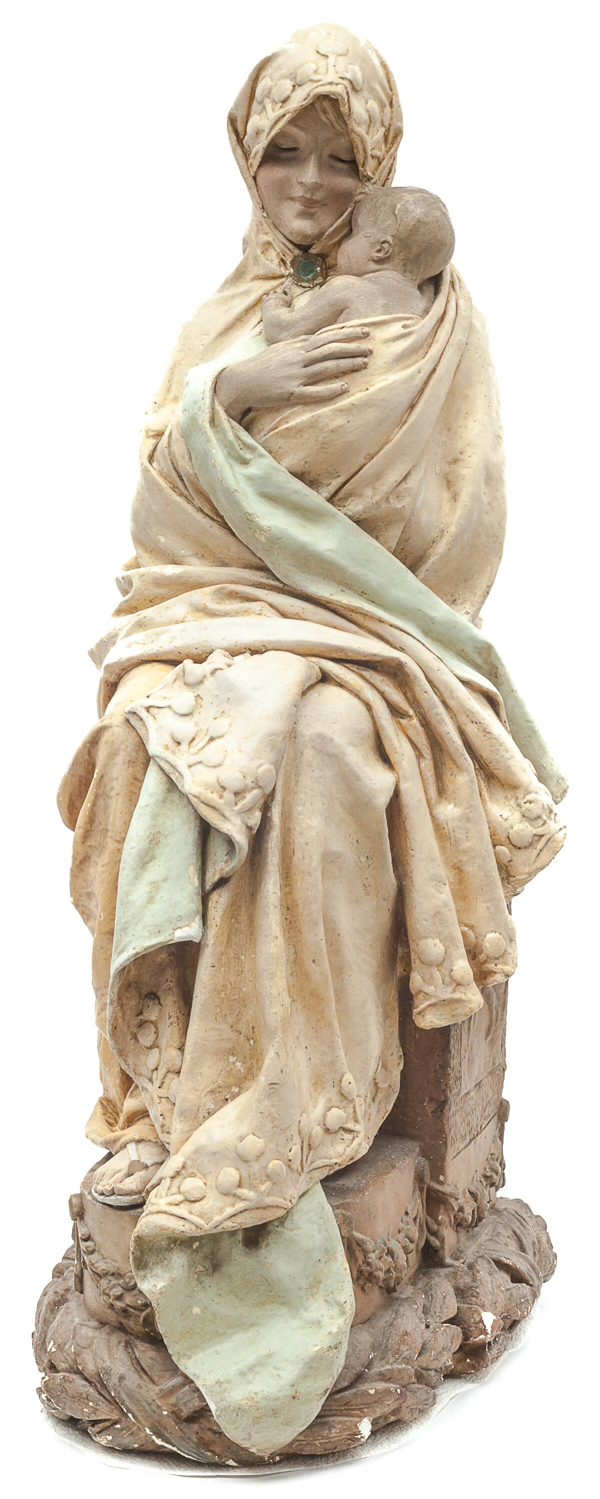 "Vierge à l'enfant" par A. Maeterlinck-Lefebvre