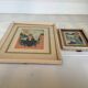 Pair of frames with religious illustrations