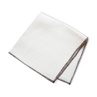 BHV - serviette lin blanc