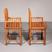 Rare Hongmu comb-back armchairs, hand-carved, late Qing dynasty, Asia