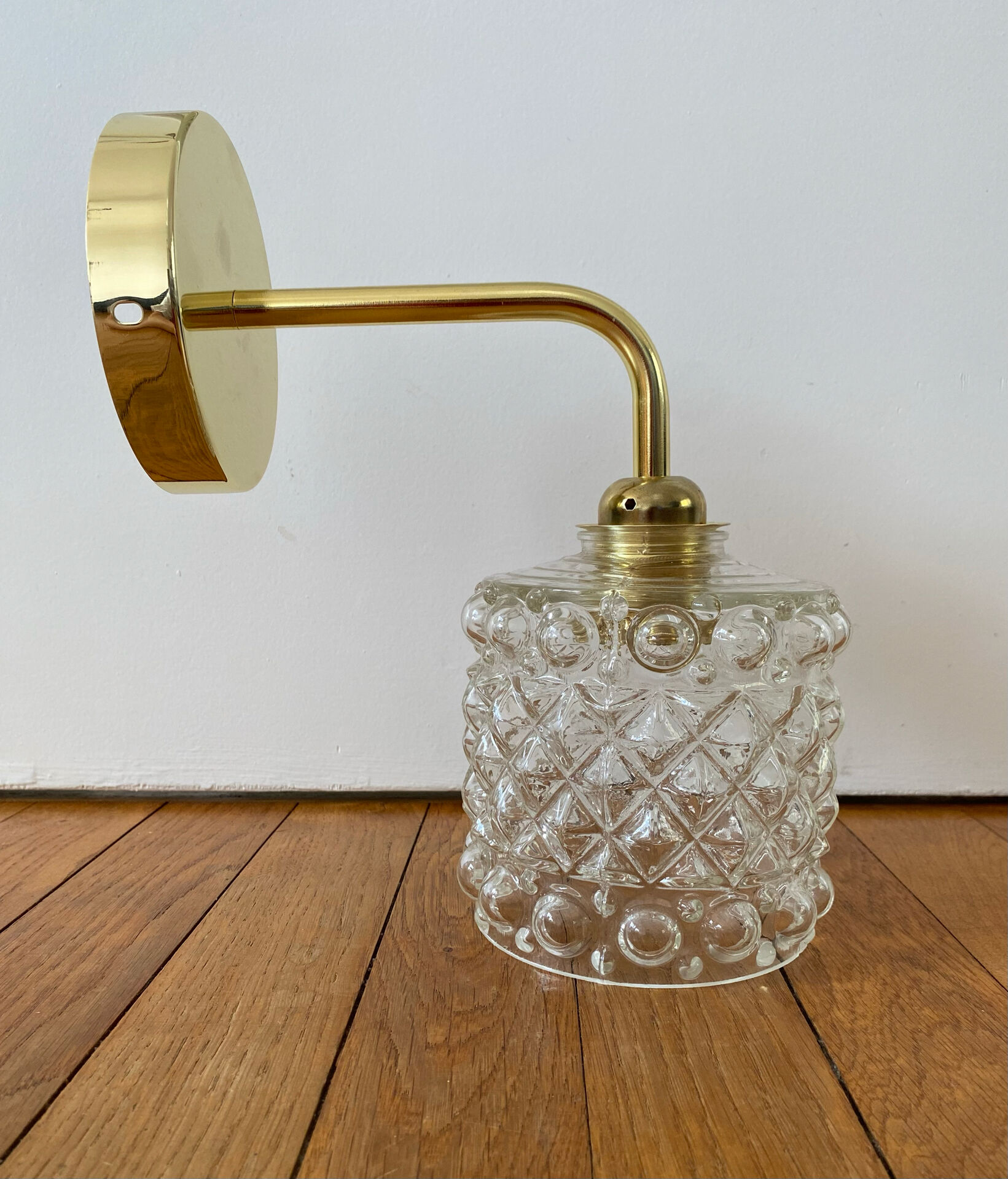 Vintage glass globe wall light
