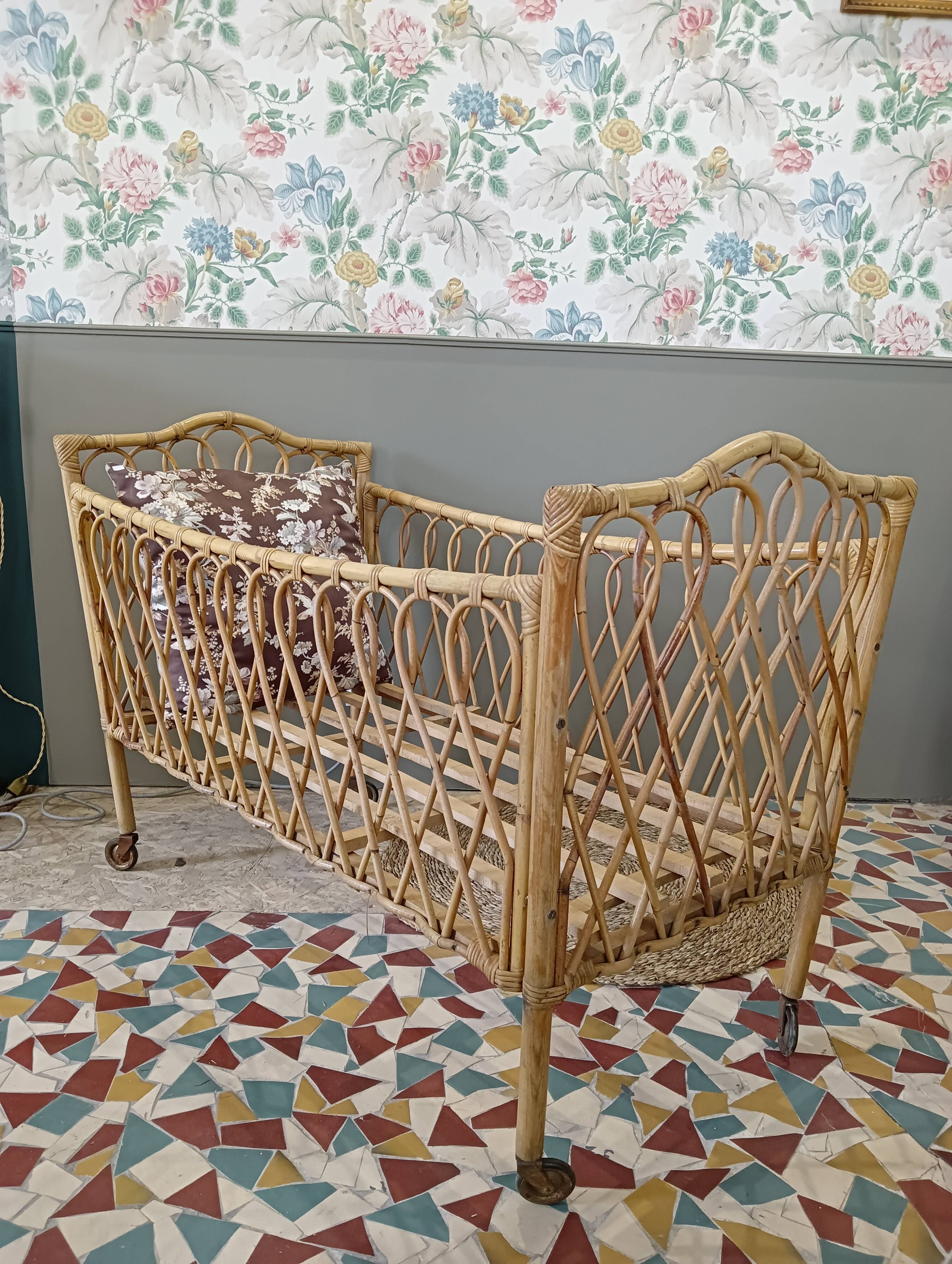 Rattan cot