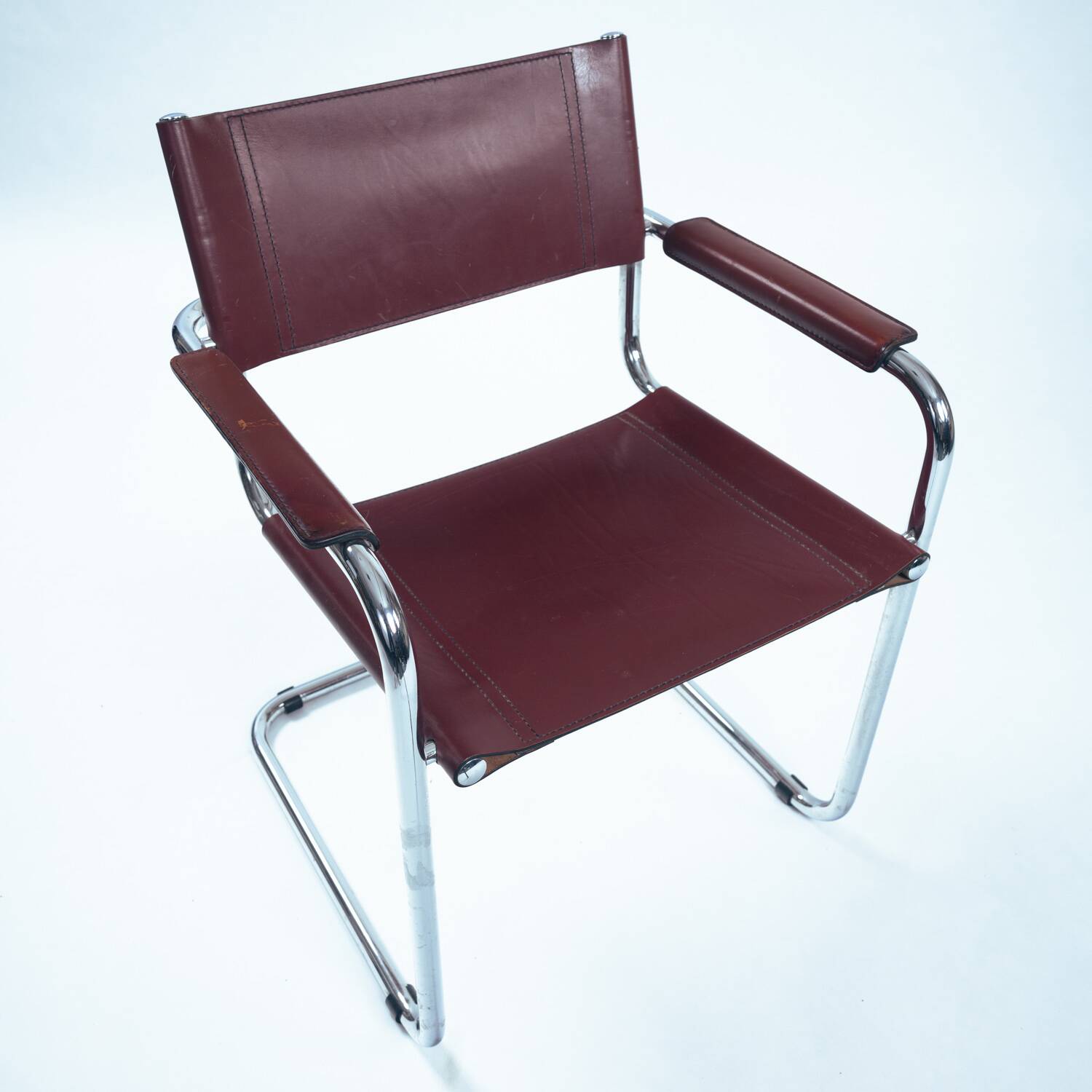 Chaises Bauhaus en cuir, Fasem 1980s