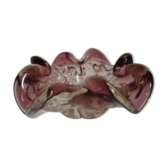 vintage purple glass ashtray