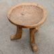 Ancient primitive monoxyle tripod stool from Ethiopia, Wanza wood.