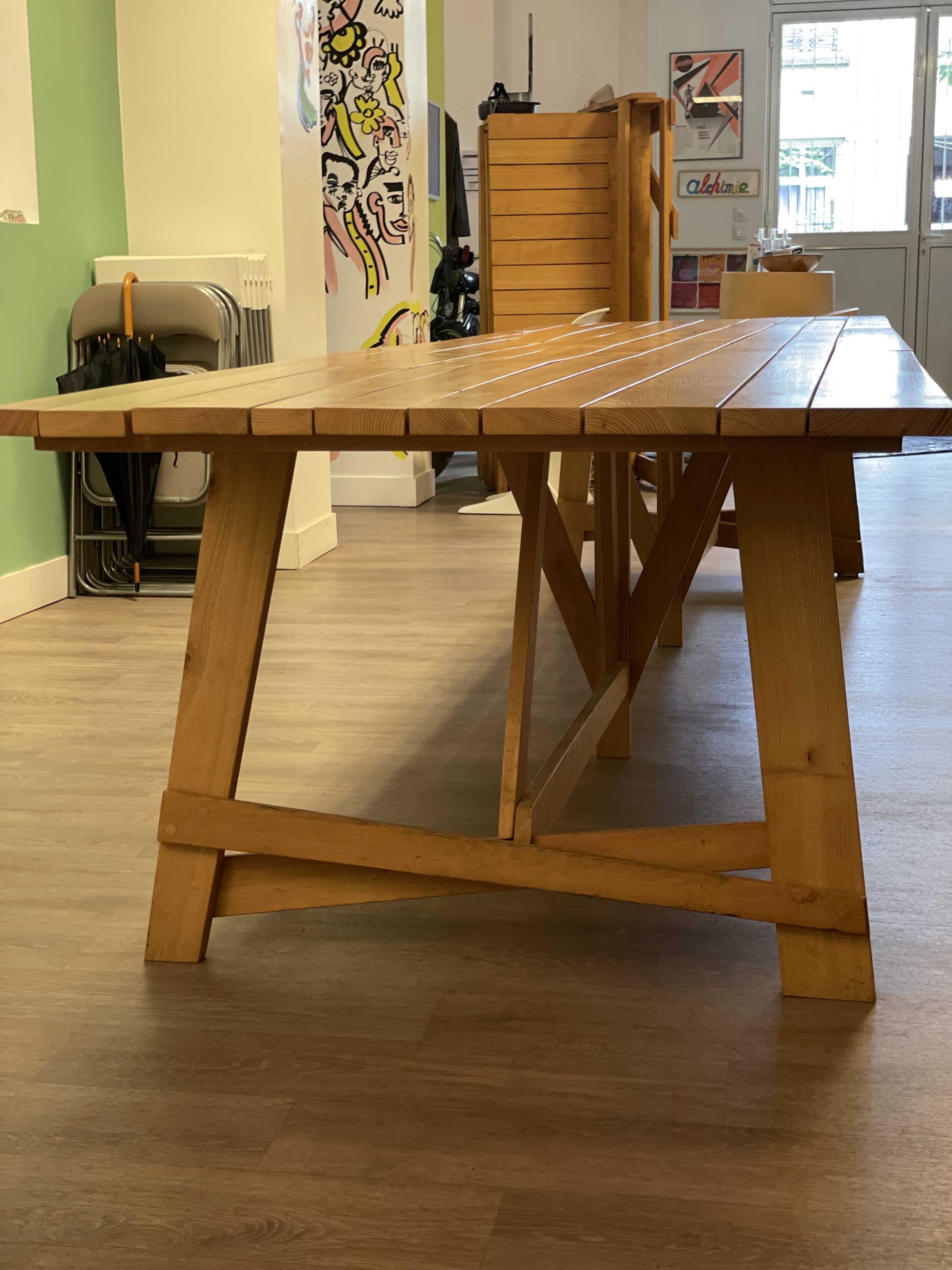 Wooden table in solid