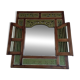 Grand miroir en bois sculpté avec volets – Style balinais