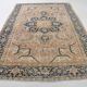 Vintage Cream & Navy Blue Persian Rug, 213x298Cm