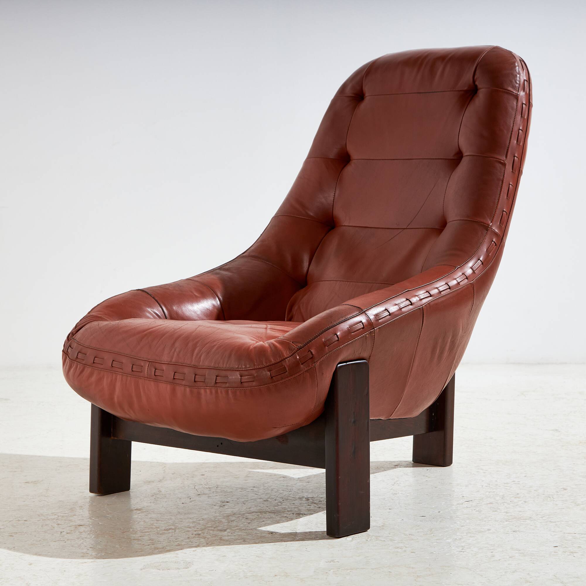 Leather lounge chair by jean gillon for probel (mk10185)