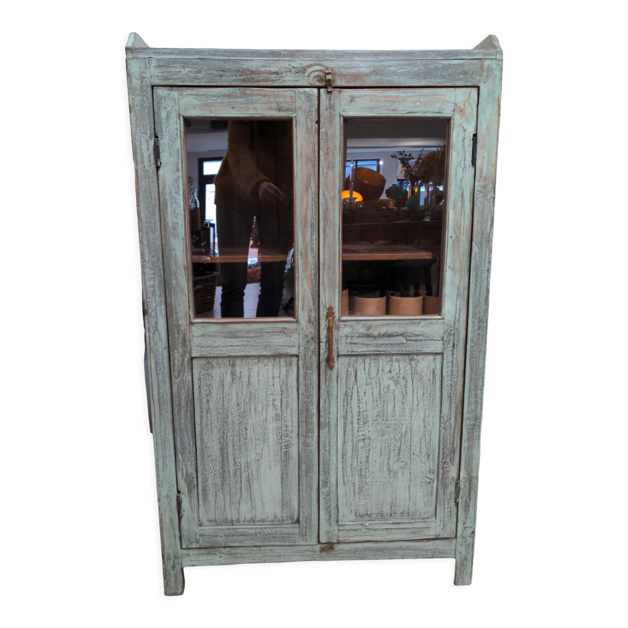 Teak curiosity cabinet