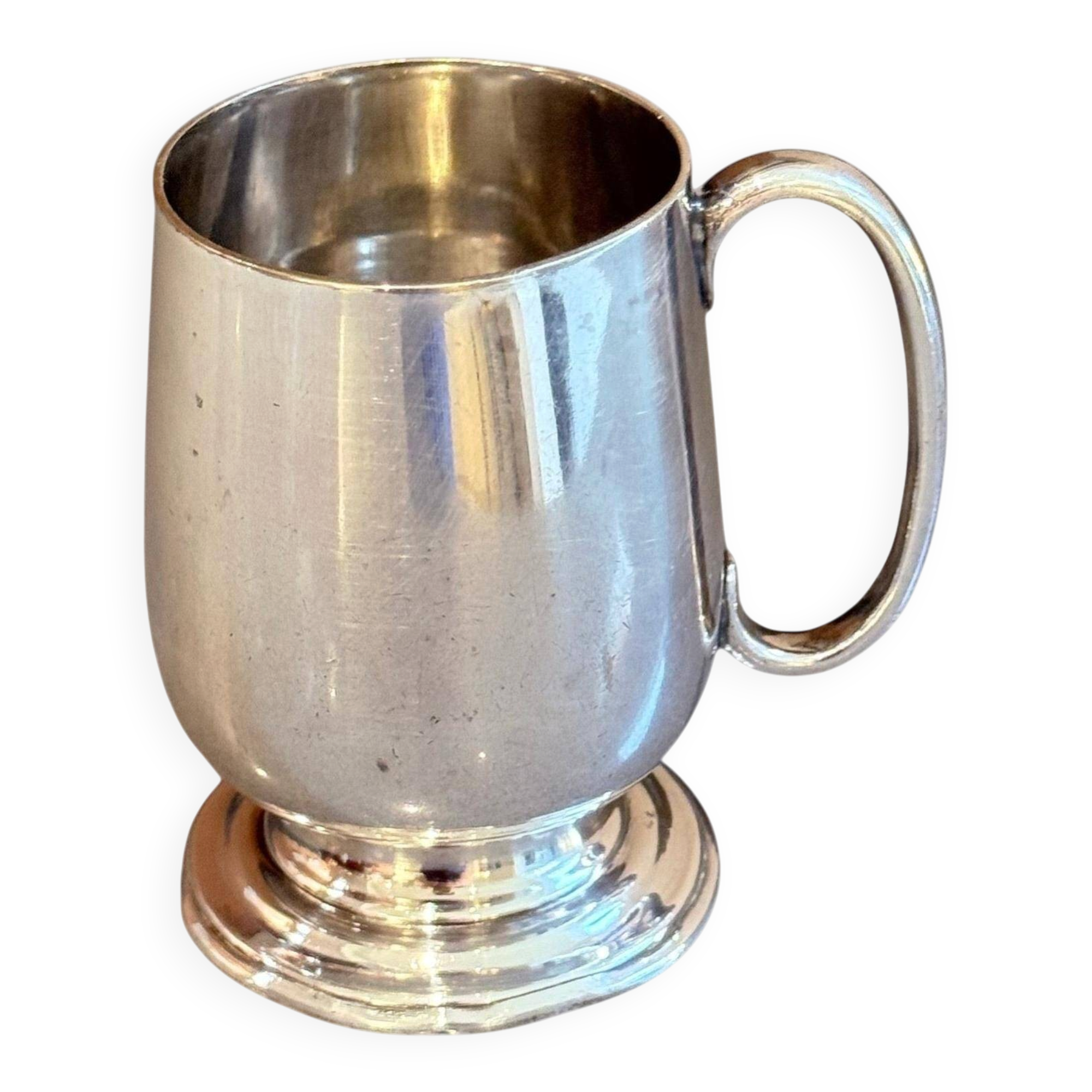 Tankard en argent anglais vintage