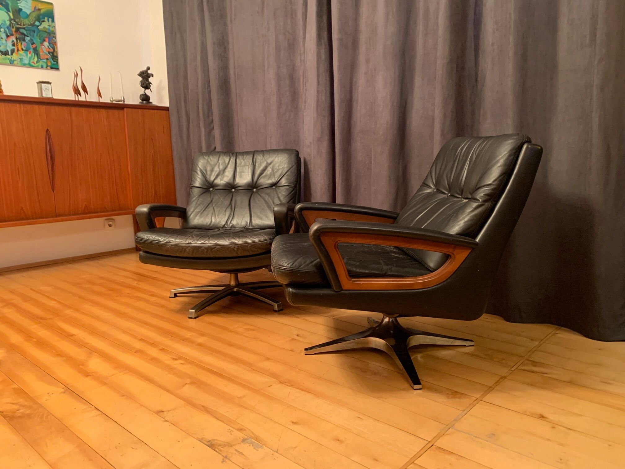 Pair of armchairs by Carl Straub Germany 1960s