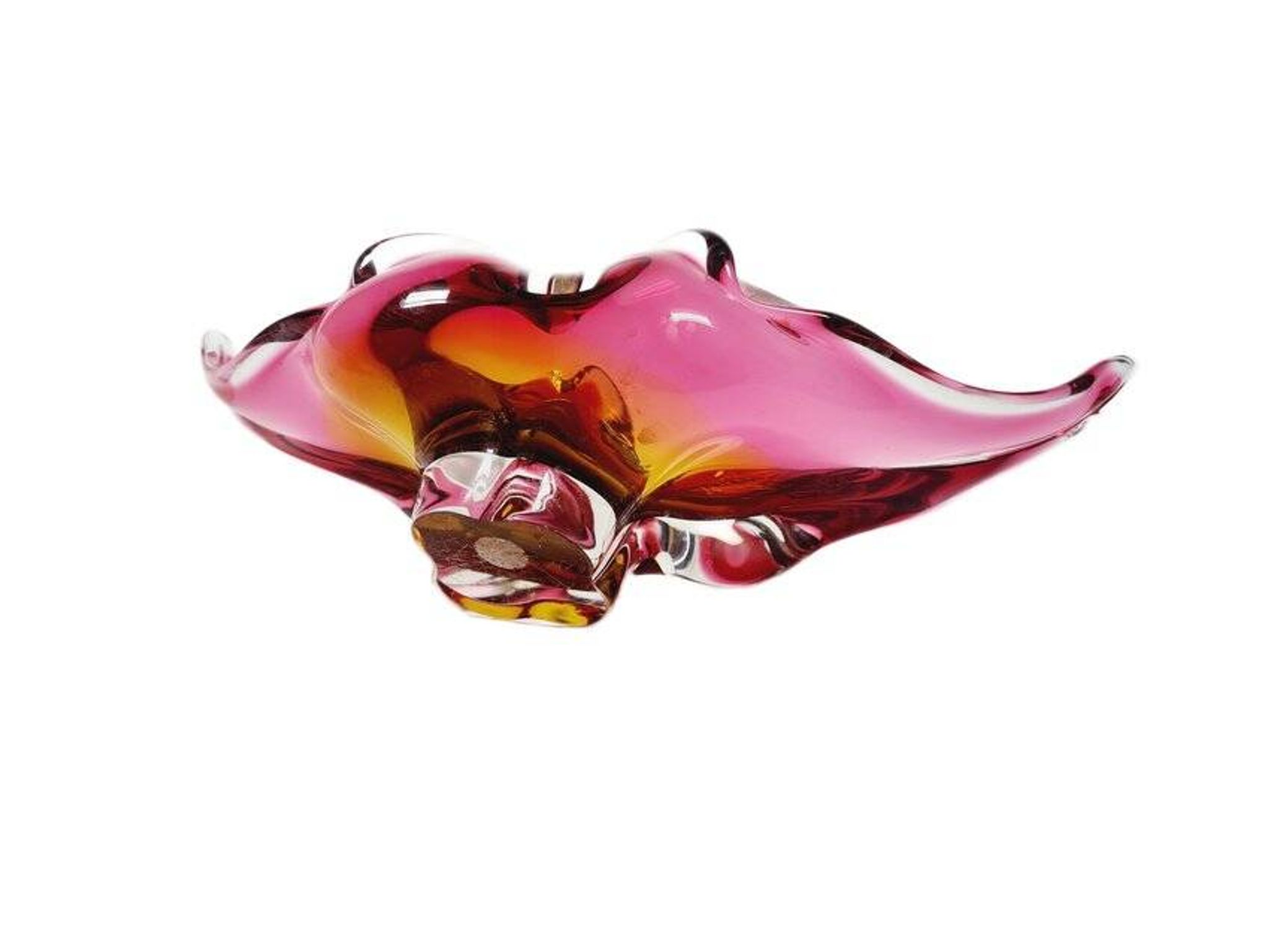 Decorative bowl by J. Hospodka for Chribska Glassworks, Czechoslovakia, 1960s