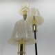 Italian Chrome & Murano Glass 'Magic Mushrooms' Floor Lamp, 1970's