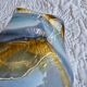 Vase soliflore en verre soufflé Mdina Glass Malta signé 2013