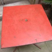 Table de bistrot, restaurant carré en métal année 1950,1960