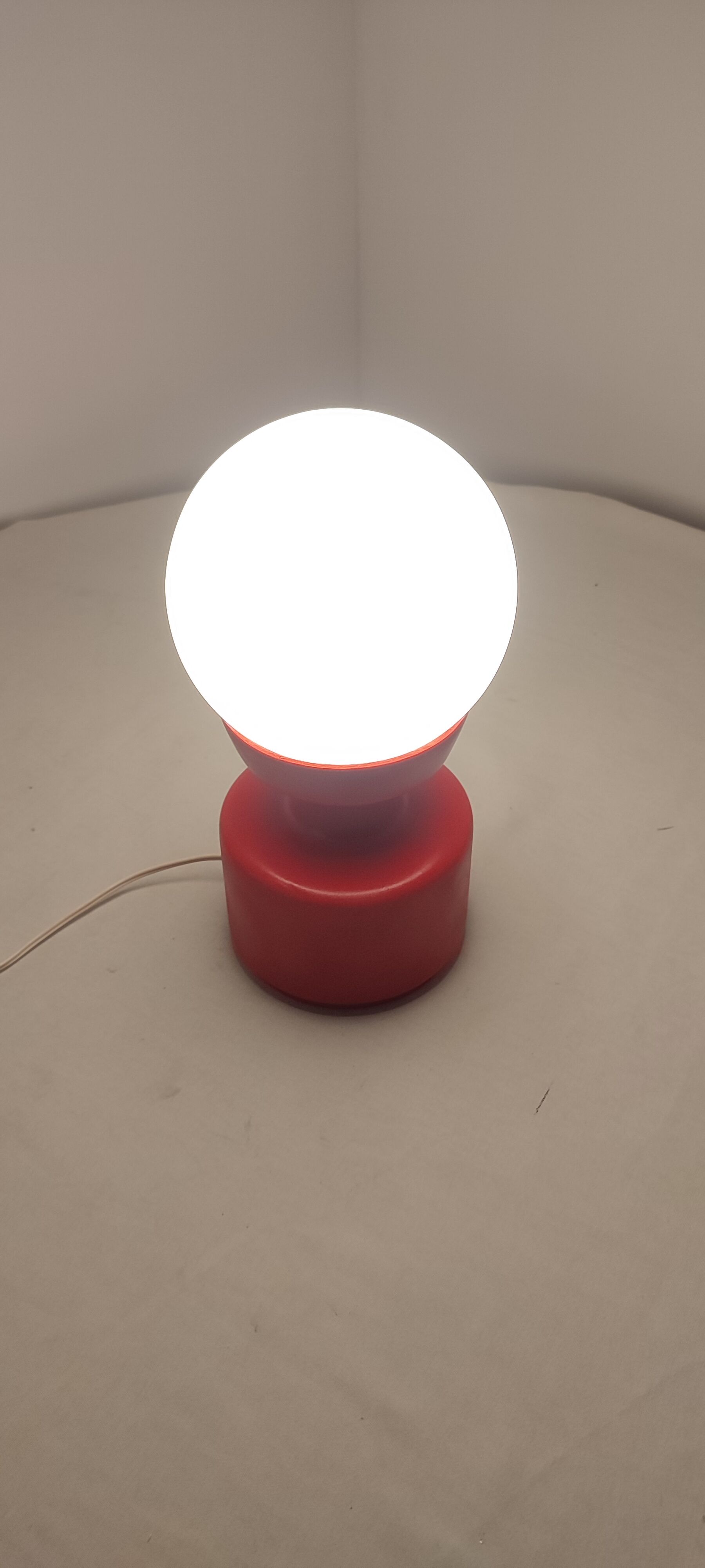 Table lamp made of wood and glass, Spain, 1970s