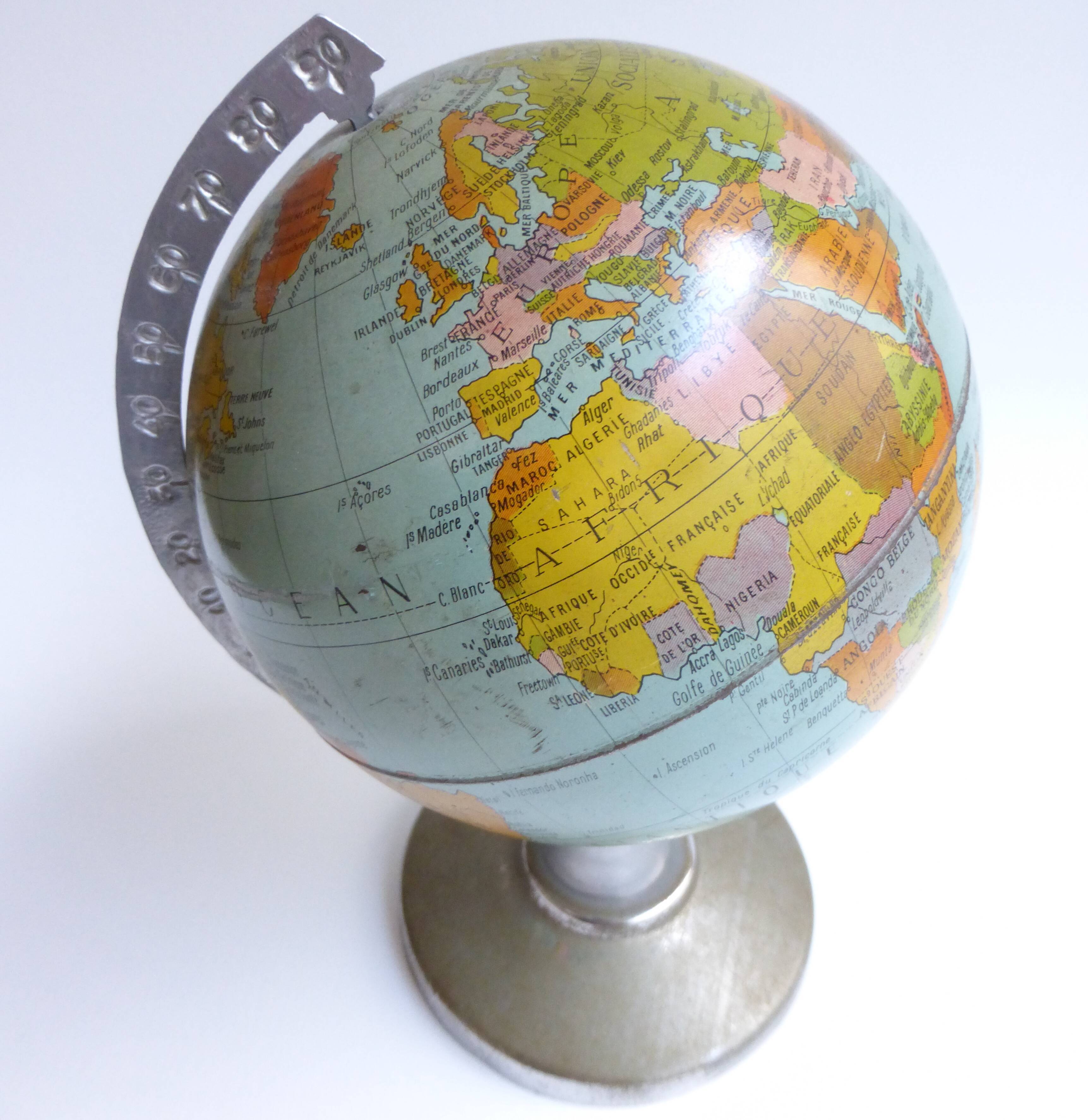 Globe terrestre vintage 1950/60