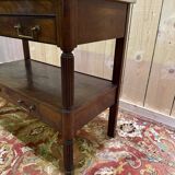 Dessert / Console in mahogany and marble in the Louis XVI style.