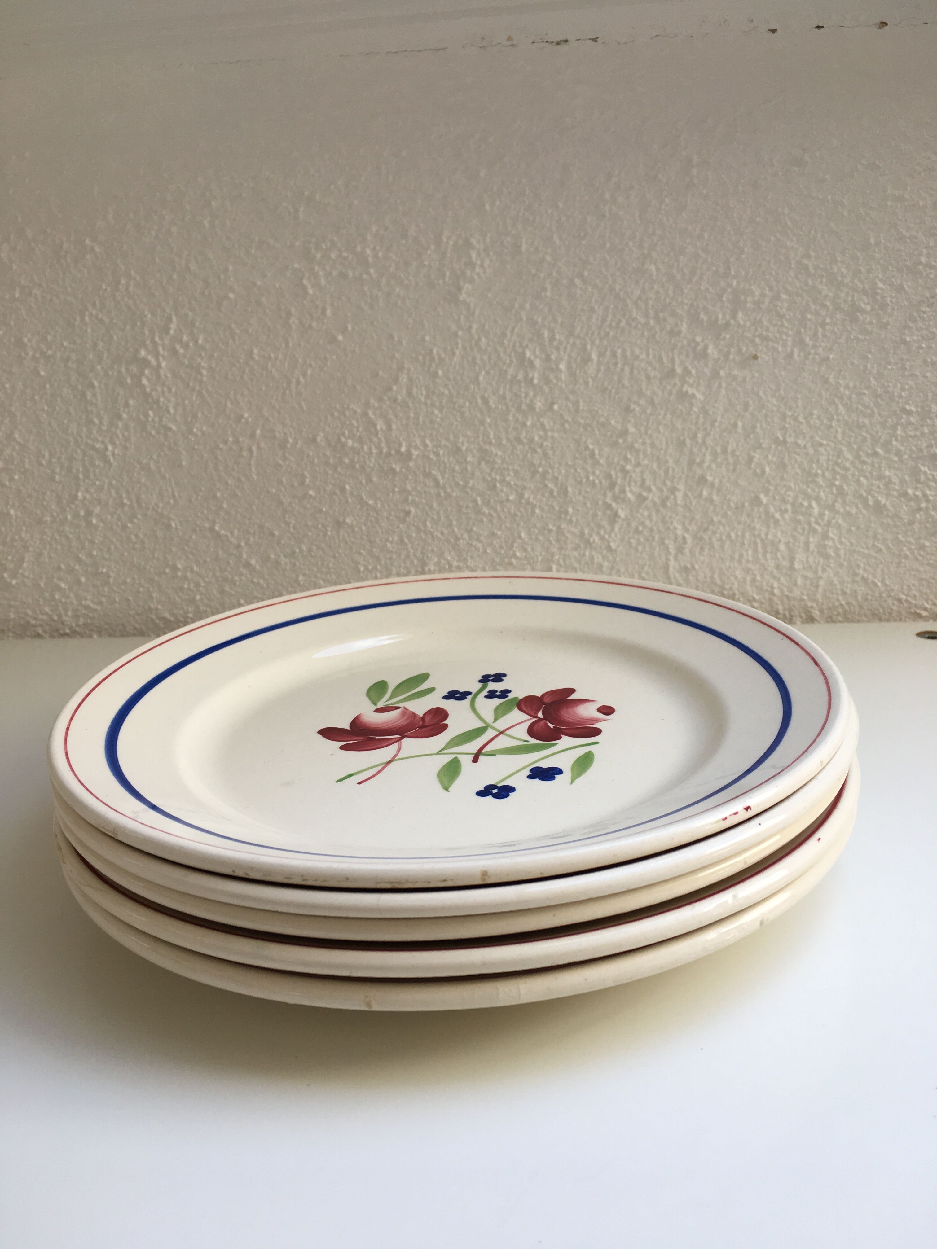 Lot 5 assiettes à dessert Luneville