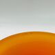Vintage amber glass centrepiece bowl on a pedestal.