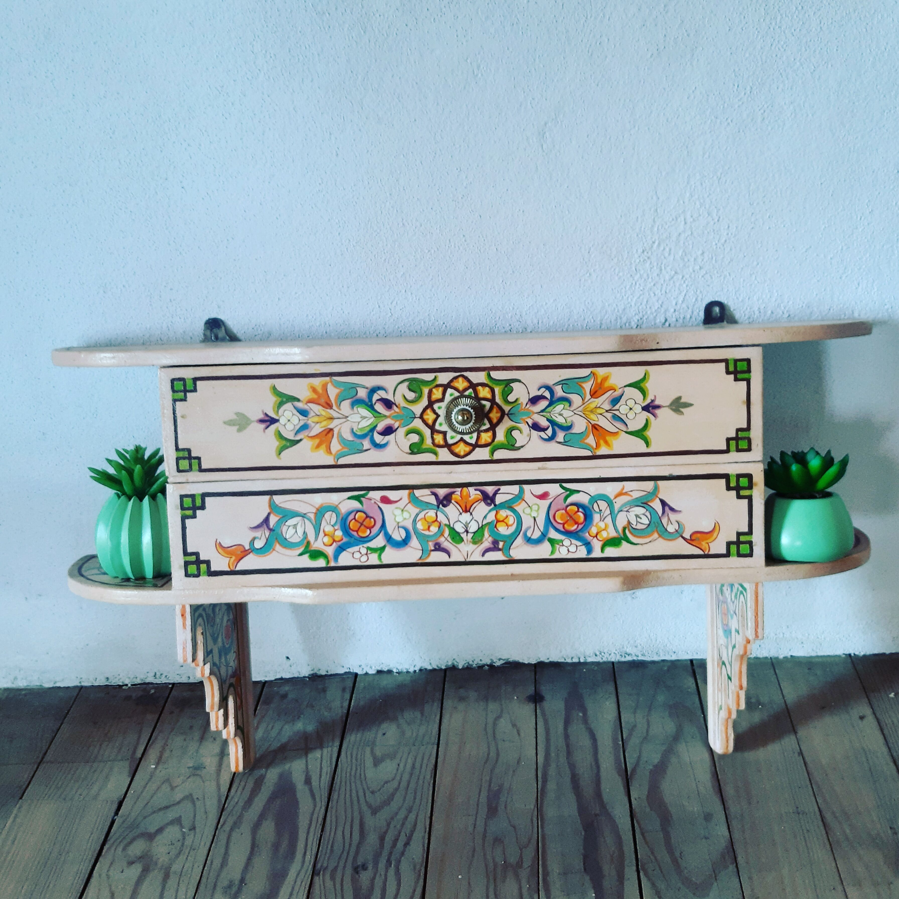 Vintage bohemian shelf