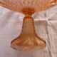 Coupe à fruit centre de table en verre moulé rosaline