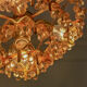 Vintage Murano glass chandelier with 58 fruits – gold metal