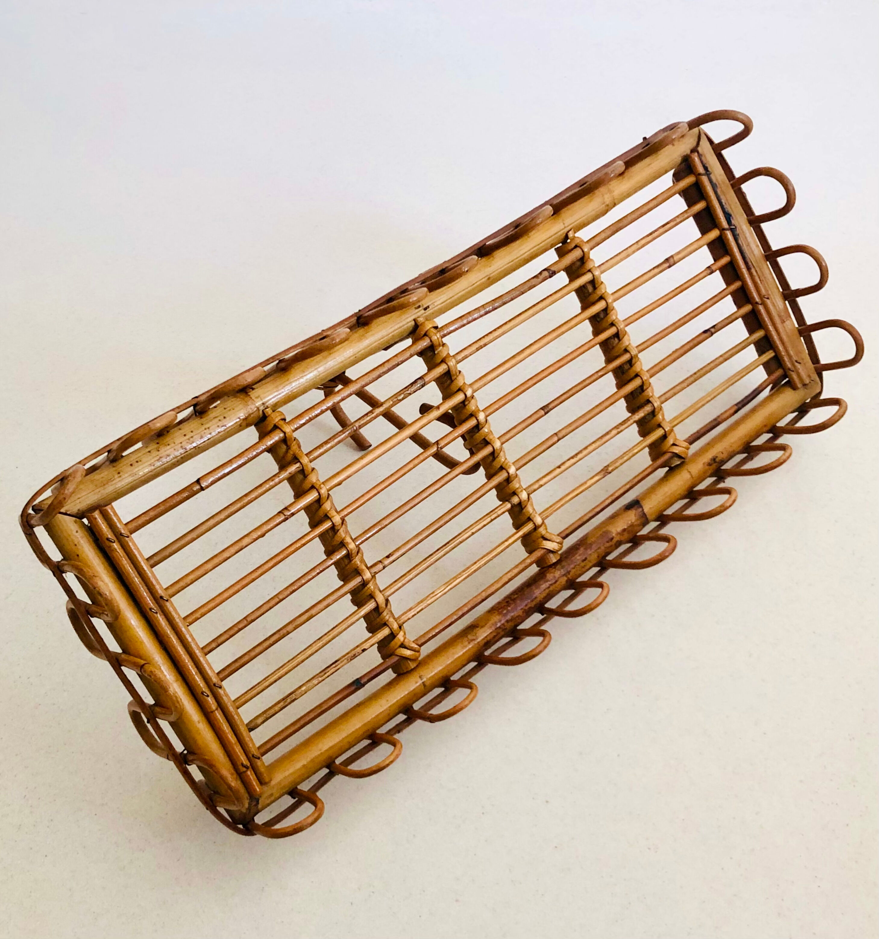 Rattan wall shelf, Italy 60