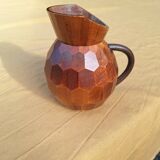 Small faceted wooden pitcher