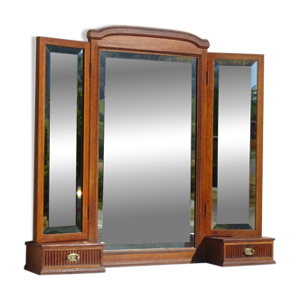 Ancien miroir triptyque à poser