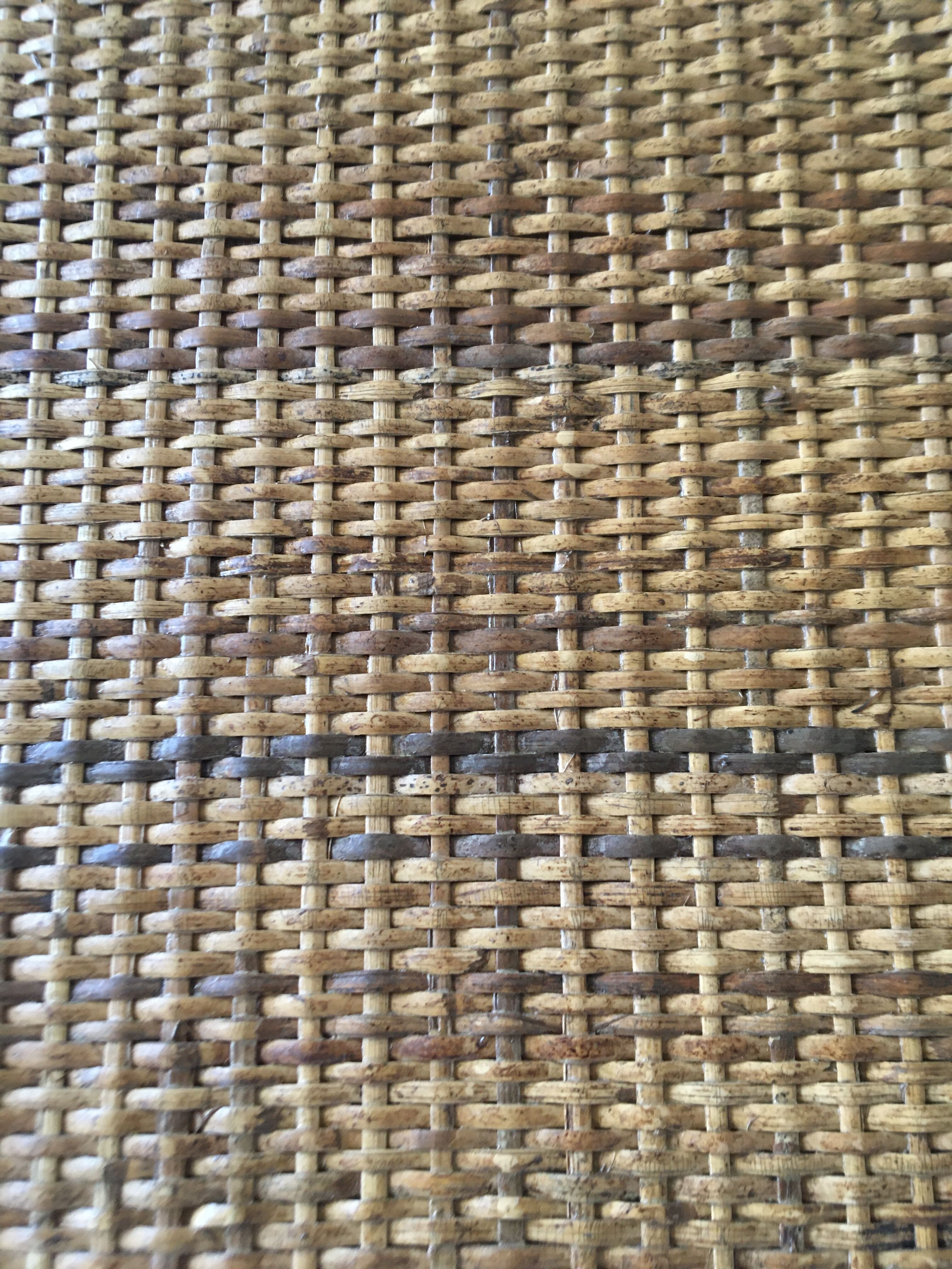 1960s rattan magazine rack