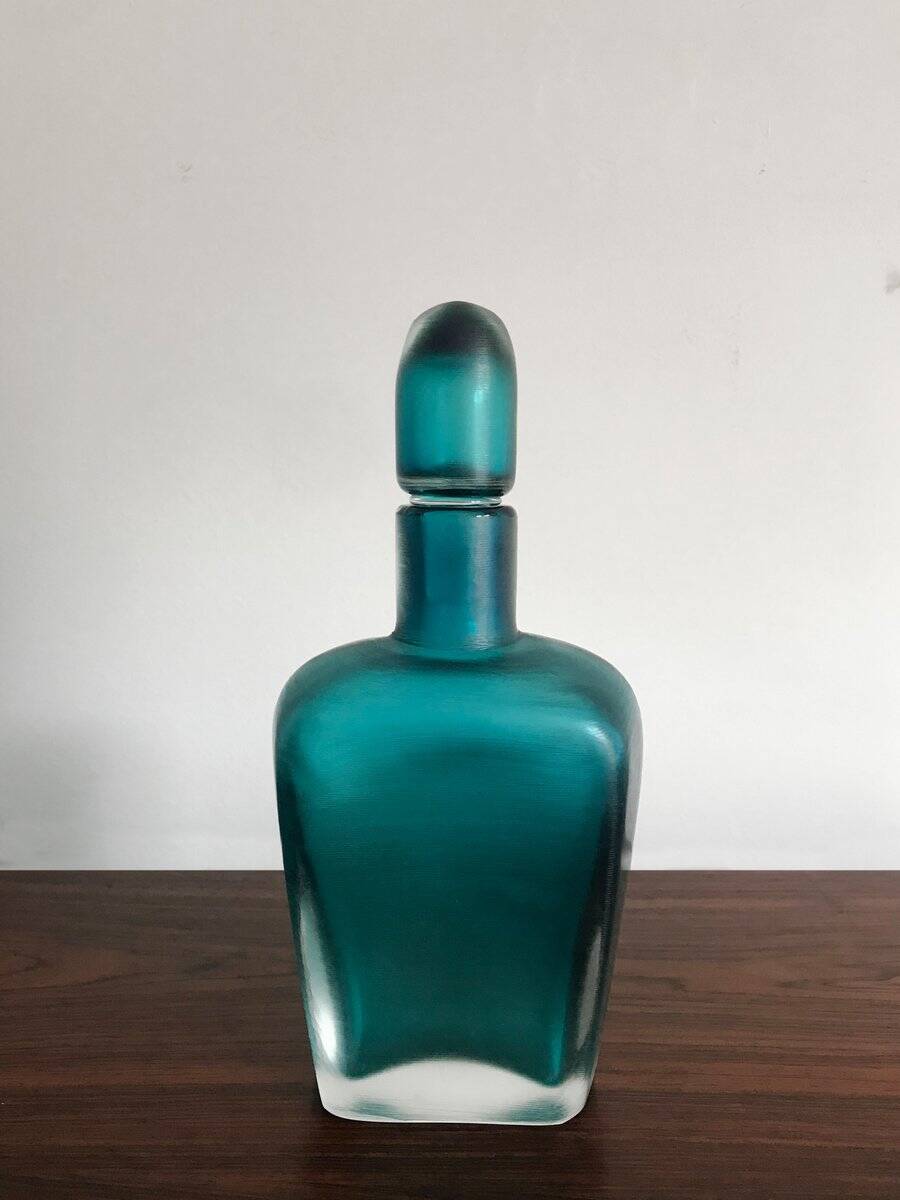 Murano Glass Incisi Series Bottle by Paolo Venini for Venini, 1981