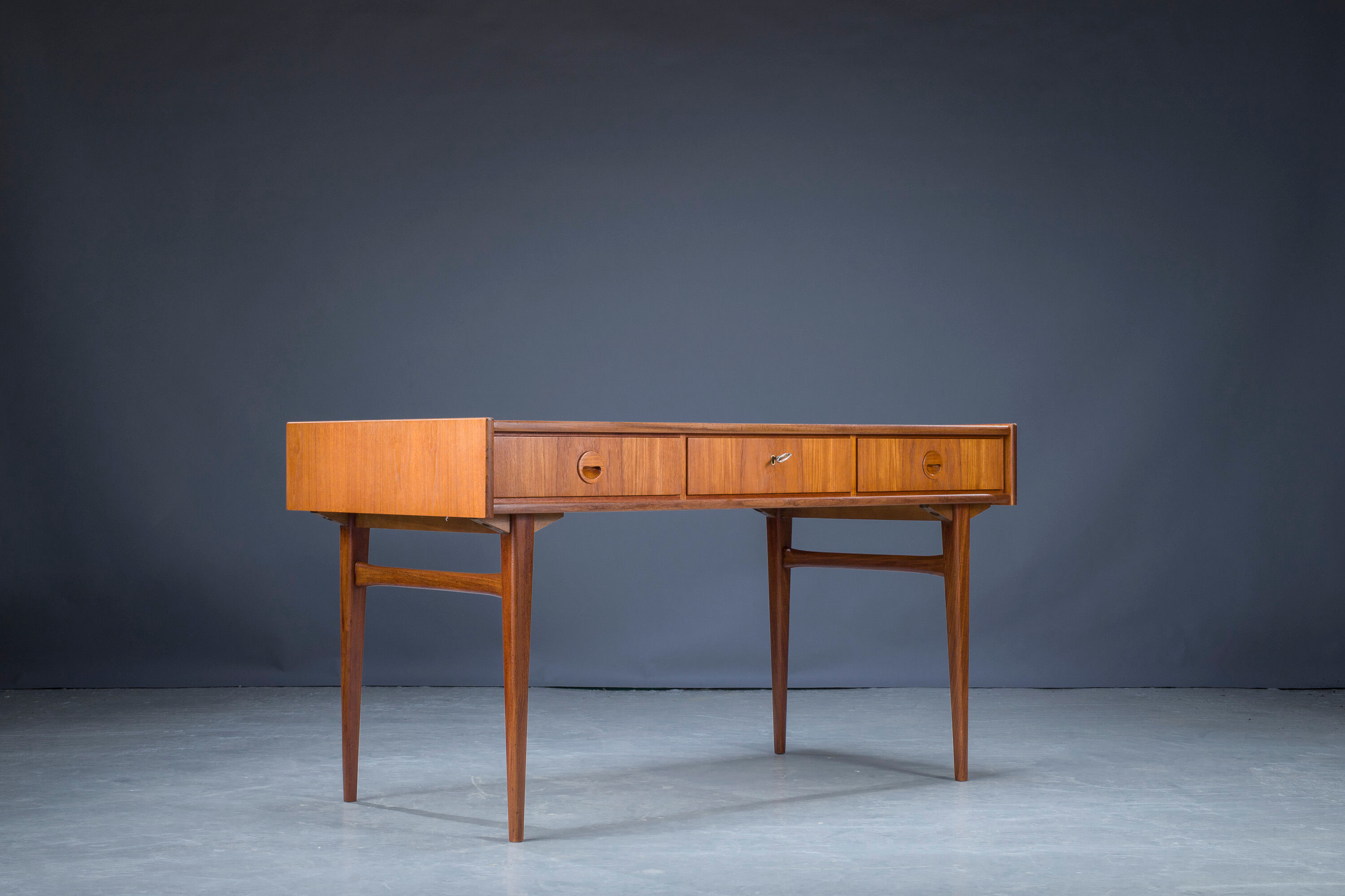 Mid-Century Teak Freestanding Desk from Bartels, 1960s